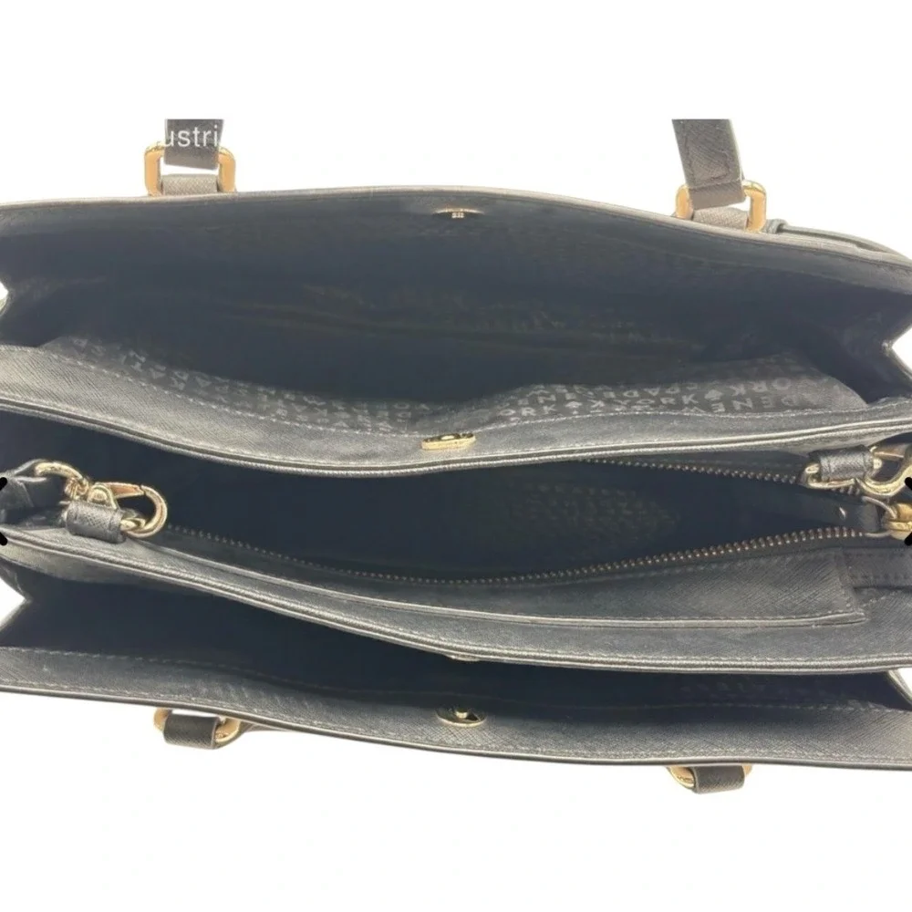 Kate Spade Cameron Medium Satchel Crossbody Purse Wallet Set‎ Beige Black
